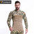 Camisa de manga comprida do combate tático, Top apertado, Camo Vestuário, Outd - loja online