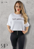 CROPPED GLOW BRANCO STRASS PRETO 12059 - comprar online