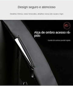 Mochila / Pochete Masculina Anti-Roubo com Cadeado à Prova d'Água - Segurança e Estilo na internet