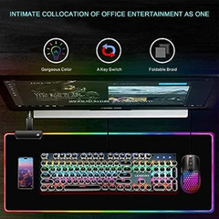 Mouse Pad Gamer RGB Grande com LED Colorido na Borda 80x30 - Desempenho e Estilo para seus Jogos - comprar online