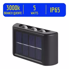 Kit com 8 Arandelas solar de 6 leds para Jardim, Escadas, Muros e outros - loja online