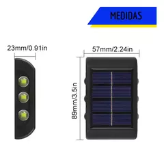 Kit com 8 Arandelas solar de 6 leds para Jardim, Escadas, Muros e outros - MLK UP STORE LTDA