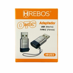 Adaptador OTG USB Macho para Tipo C Fêmea – Hrebos, Transferência de Carga e Dados, Super Portátil