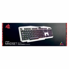 Teclado Mecânico Gamer Knup Madset LED RGB - Retroiluminação Multicolorida, 107 Teclas, Conexão USB