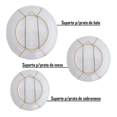 Suporte Gancho Mola Dourada para Prato Decorativo - Elegância e Funcionalidade | Loja MLK UP