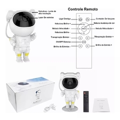 Luminária Astronauta Projetor de Luz Galáxia Nebulosa com Efeito Incrível na internet