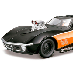 Miniatura Chevrolet Corvette 1970 Harley Davidson Preto e Laranja - comprar online