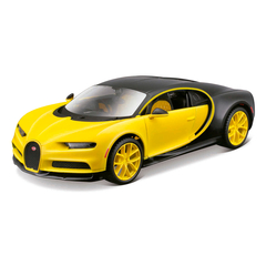 Miniatura Colecionável Bugatti Chiron Amarelo 1/24 Maisto - Superesportivo Detalhado - MLK UP STORE LTDA