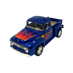 Miniatura Ford F-100 Pick-Up 1956 Azul Flame 1/38 Kinsmart