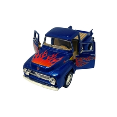 Miniatura Ford F-100 Pick-Up 1956 Azul Flame 1/38 Kinsmart - comprar online