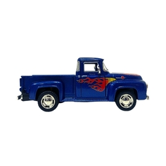 Imagem do Miniatura Ford F-100 Pick-Up 1956 Azul Flame 1/38 Kinsmart