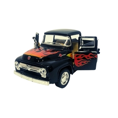 Miniatura Ford F-100 Pick-Up 1956 Preto Flame 1/38 Kinsmart - comprar online