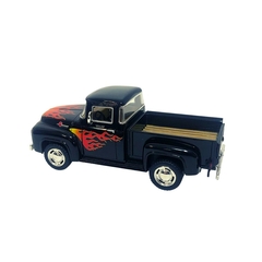 Miniatura Ford F-100 Pick-Up 1956 Preto Flame 1/38 Kinsmart - comprar online