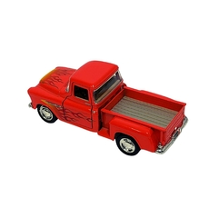 Miniatura Chevy 3100 Stepside Pick-Up 1955 Laranja Flame 1/32 Kinsmart