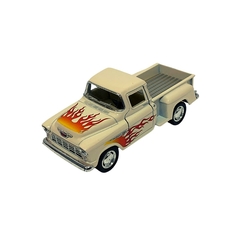 Miniatura Chevy 3100 Stepside Pick-Up 1955 Bege Flame 1/32 Kinsmart