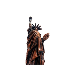 Estátua Da Liberdade Enfeite Decorativo De Metal Rosa Envelhecido 20,1cm Verito - comprar online