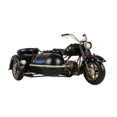 Miniatura Moto Com Sidecar 1965 Black Verito