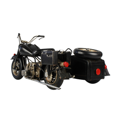 Miniatura Moto Com Sidecar 1965 Black Verito