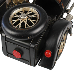 Miniatura Moto Com Sidecar 1965 Black Verito