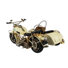 Miniatura Moto Com Sidecar 1965 Branco Verito