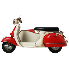 Miniatura Moto Com Sidecar Vespa Londres Verito - comprar online