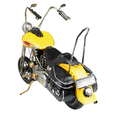 Miniatura Moto Customizada Ano 1949 Amarelo Verito - MLK UP STORE LTDA