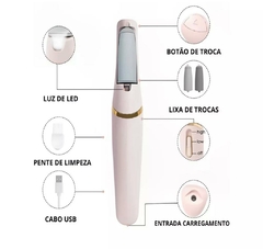 Lixador 65027rosa para Pés Elétricos e Removedor de Calos Portatil