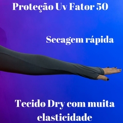 Par de Manguitos Cinza de Proteção Solar FPS +50 - Estilo e Segurança ao Sol