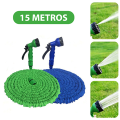 Mangueira Jardim Expansível 15 Metros Resistente Jatos D Água - comprar online