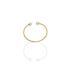 Pulseira Fio com Pérola Folheado em Ouro 18k