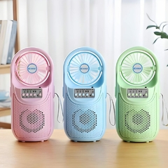 Ventilador De Mesa Com Caixa De Som Rádio FM Recarregável na internet