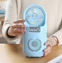 Ventilador De Mesa Com Caixa De Som Rádio FM Recarregável na internet