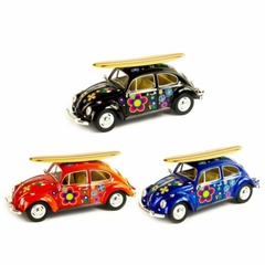 Miniatura De Carro Fusca 1967 Com Prancha De Surf Em Metal Maisto