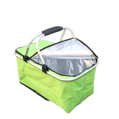 Cesta Térmica Dobrável Retrátil Piquenique Camping Passeio 20 litros Verde - comprar online