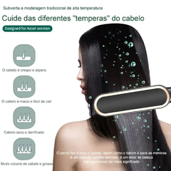 Chapinha Escova Secadora Profissional de Cabelo Pente Alisamento Elétrico - MLK UP STORE LTDA