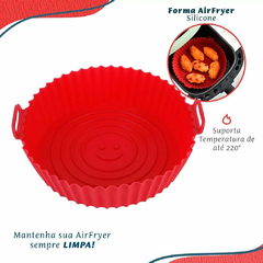 Forma Assadeira Para Fritadeira Air Fryer Em Silicone Flexível Lavável - comprar online