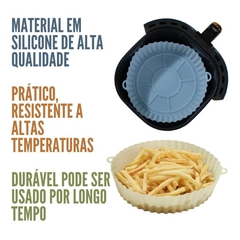 Forma Assadeira Para Fritadeira Air Fryer Em Silicone Flexível Lavável na internet