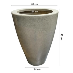 Vaso Cone Liso 55 (42L) Cinza Granito VASAP na internet