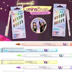 MARCA TEXTO LUMINA BRUSH HIGHLIGHTER - NEON - 6 UN - NEWPEN