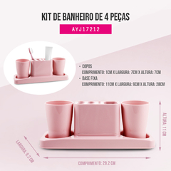 Kit de Banheiro com 4 Peças Lifestyle Jacki Design