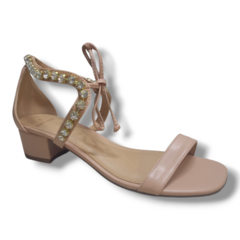 SANDALIA SALTO LA FEMME BRIGITTE 028 NAPPA PELE/CRISTAL