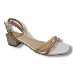 SANDALIA SALTO LA FEMME BRIGITTE 021 CARAMELO/MOSTARDA/O WHITE/CRISTAL