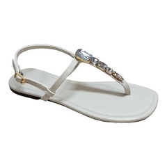 SANDALIA LA FEMME NICE 280 WHITE/OFF WHITE/CRISTAL - comprar online