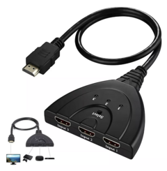 Divisor Hdmi Switch 3x1 Adaptador Cabo 3 Entradas E 1 Saída ACES0021 - comprar online