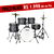 Bateria RMV Rock 20 - kit completo com pratos