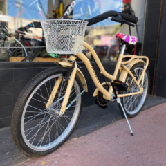 BICICLETA PLEYERA RODADO 20 DE NENA BEIGE