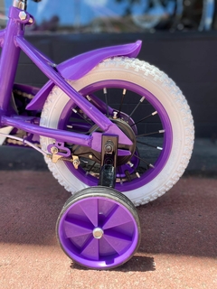 BICICLETA DE NIÑA RODADO 12 VIOLETA RUEDA CON RAYOS - comprar online