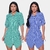 Kit 2 Vestido Chemise Feminino Listrado Moda Blogueira - Mallinus