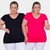 Kit 2 Blusa Feminina Plus Size Decote V na internet