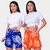 Kit 2 Shorts Estampado Feminino com Cordão - loja online